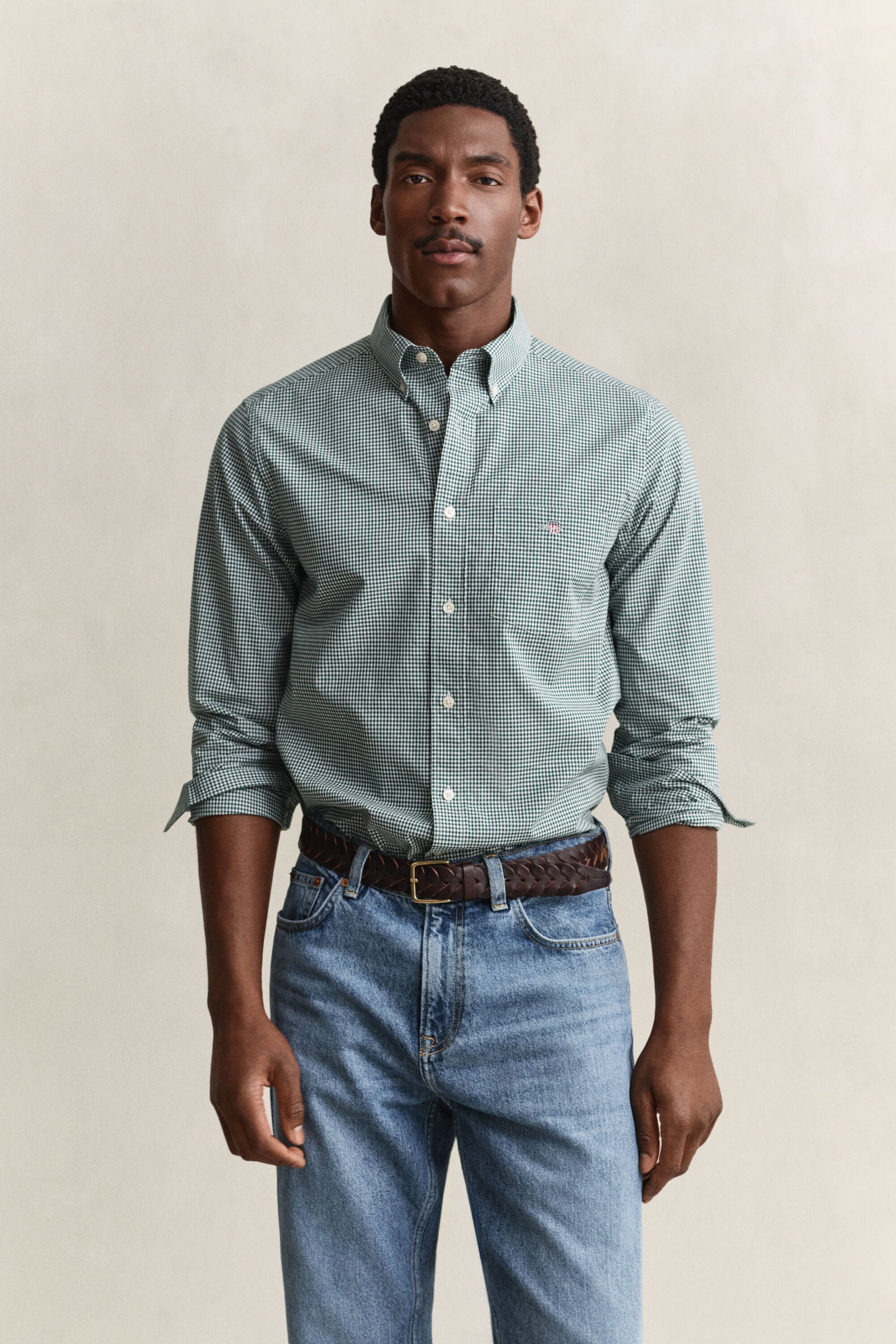 Camisa clásica de popelina de cuadros Vichy