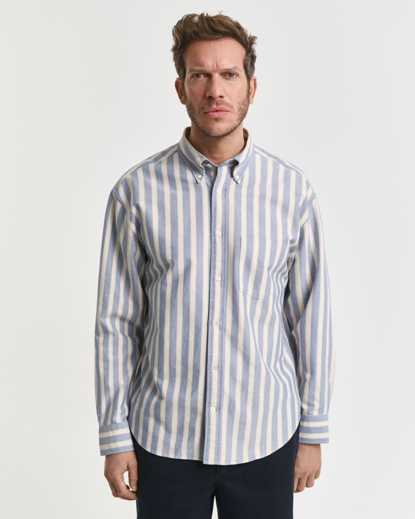 Camisa Oxford Relaxed Fit Heritage a rayas