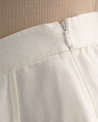 Falda midi de viscosa y lino