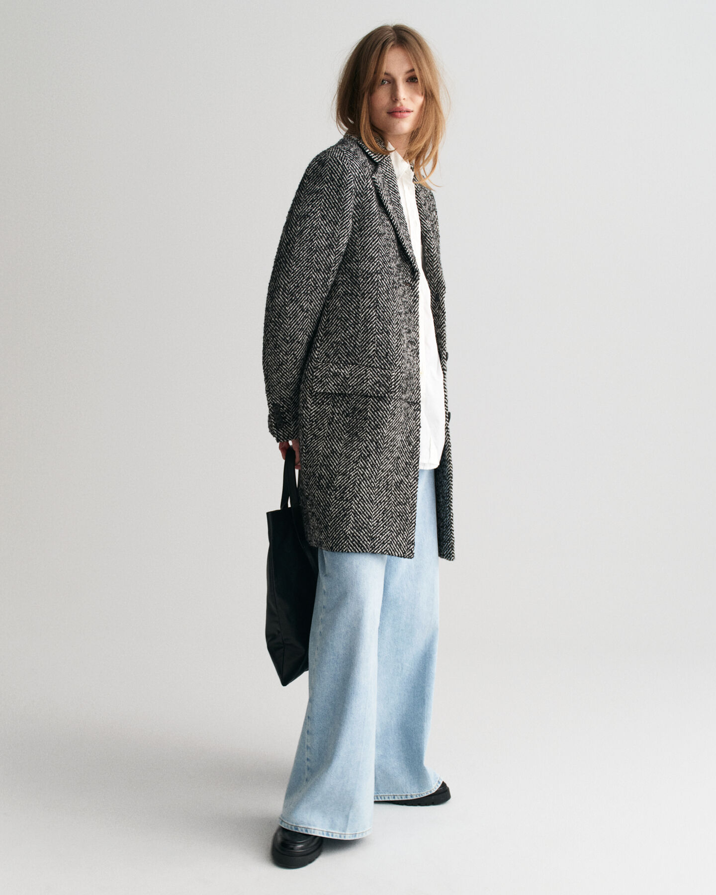 Abrigo con dise&ntilde;o de espiga Heritage