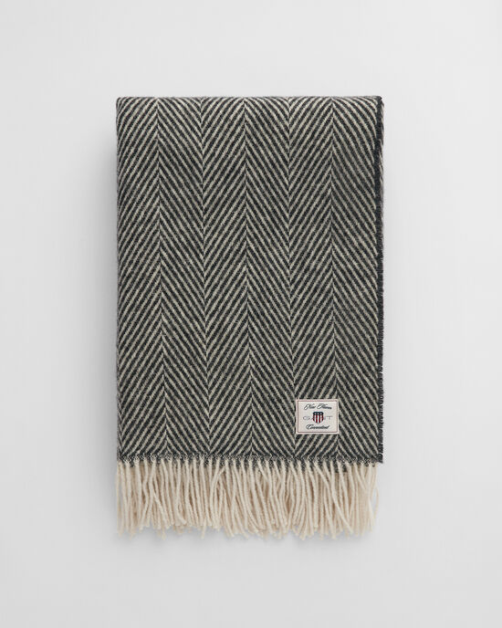 Colcha de lana con diseño de espiga