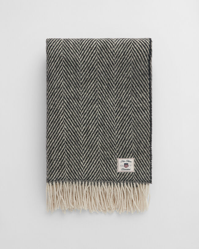 Colcha de lana con diseño de espiga