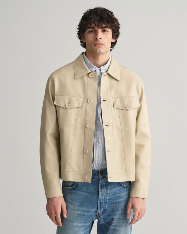 Cazadora de piel Trucker