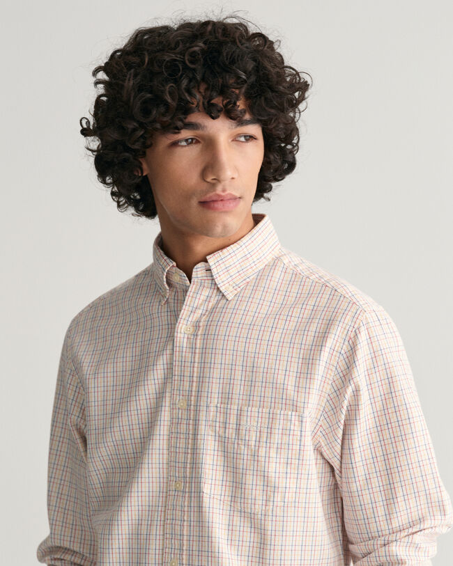 Camisa Oxford Regular Fit Archive Tattersall