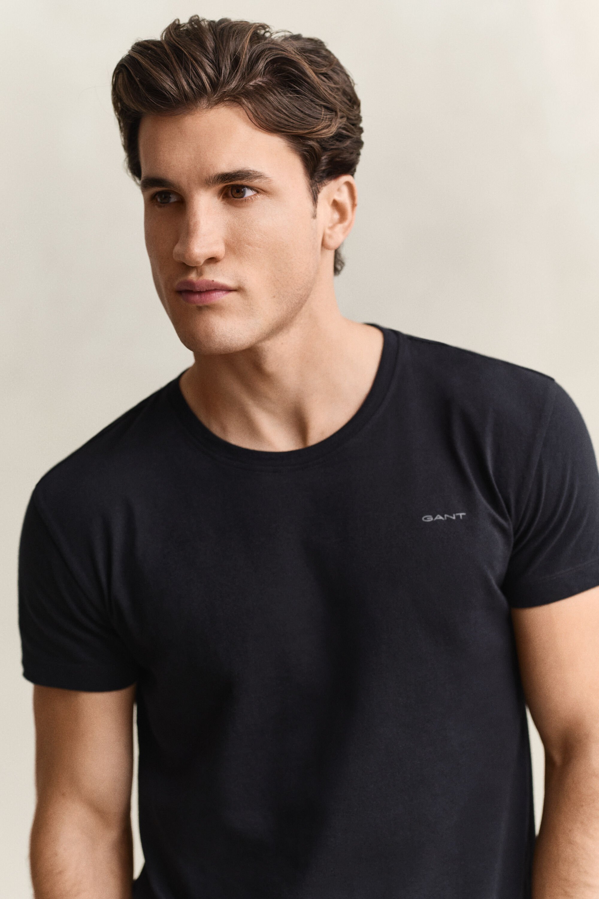 Paquete de dos camisetas de cuello redondo