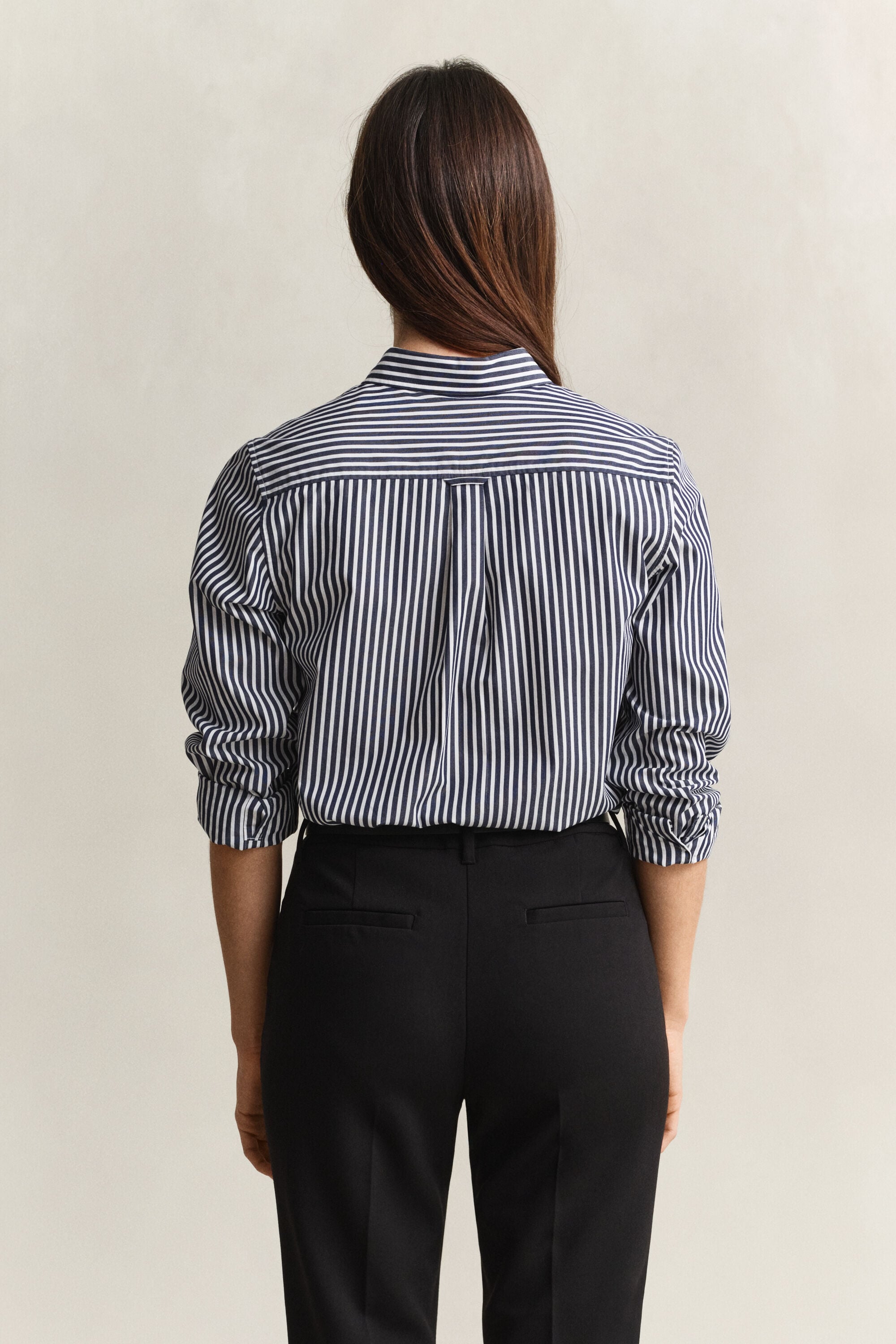Camisa de popelina Regular Fit clásica de rayas