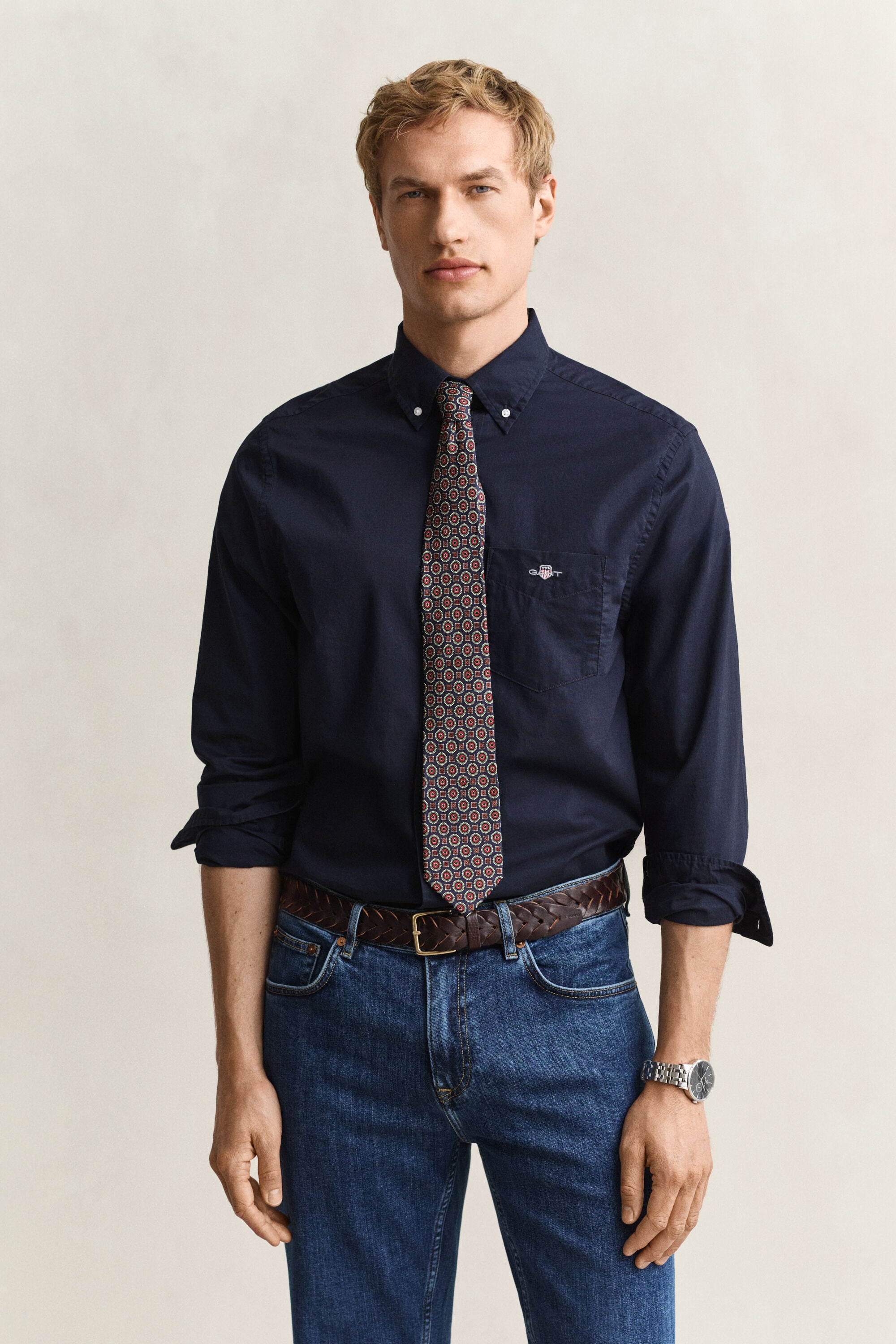 Camisa de popelina Regular Fit clásica
