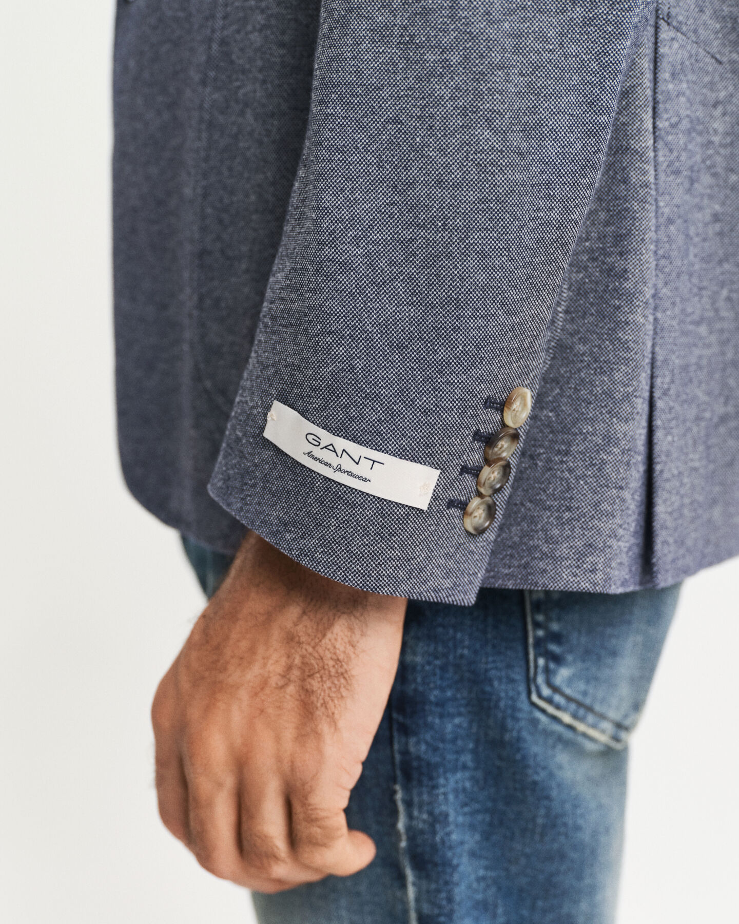 Americana Slim Fit de punto en dos tonos