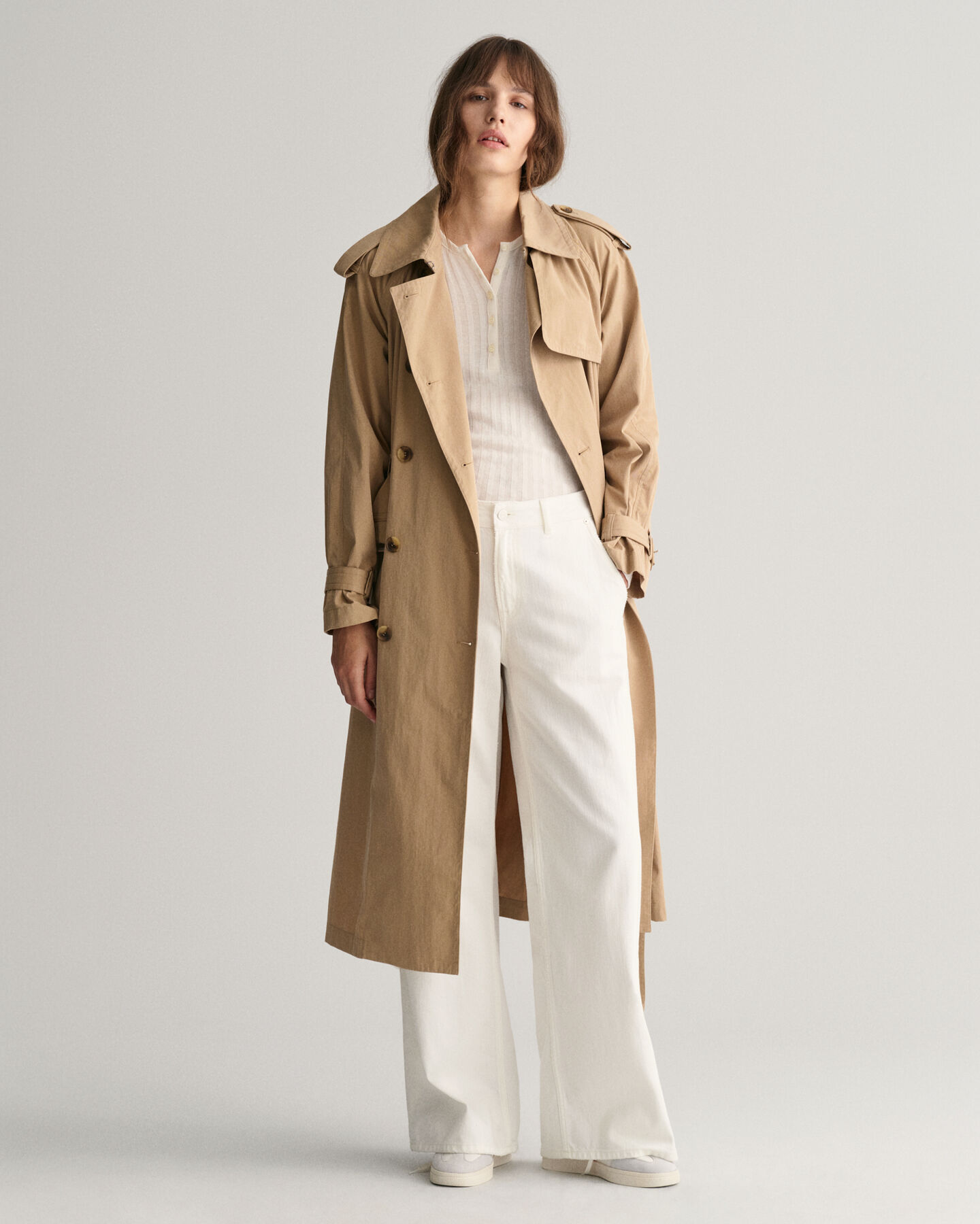 Camiseta acanalada de manga larga Henley