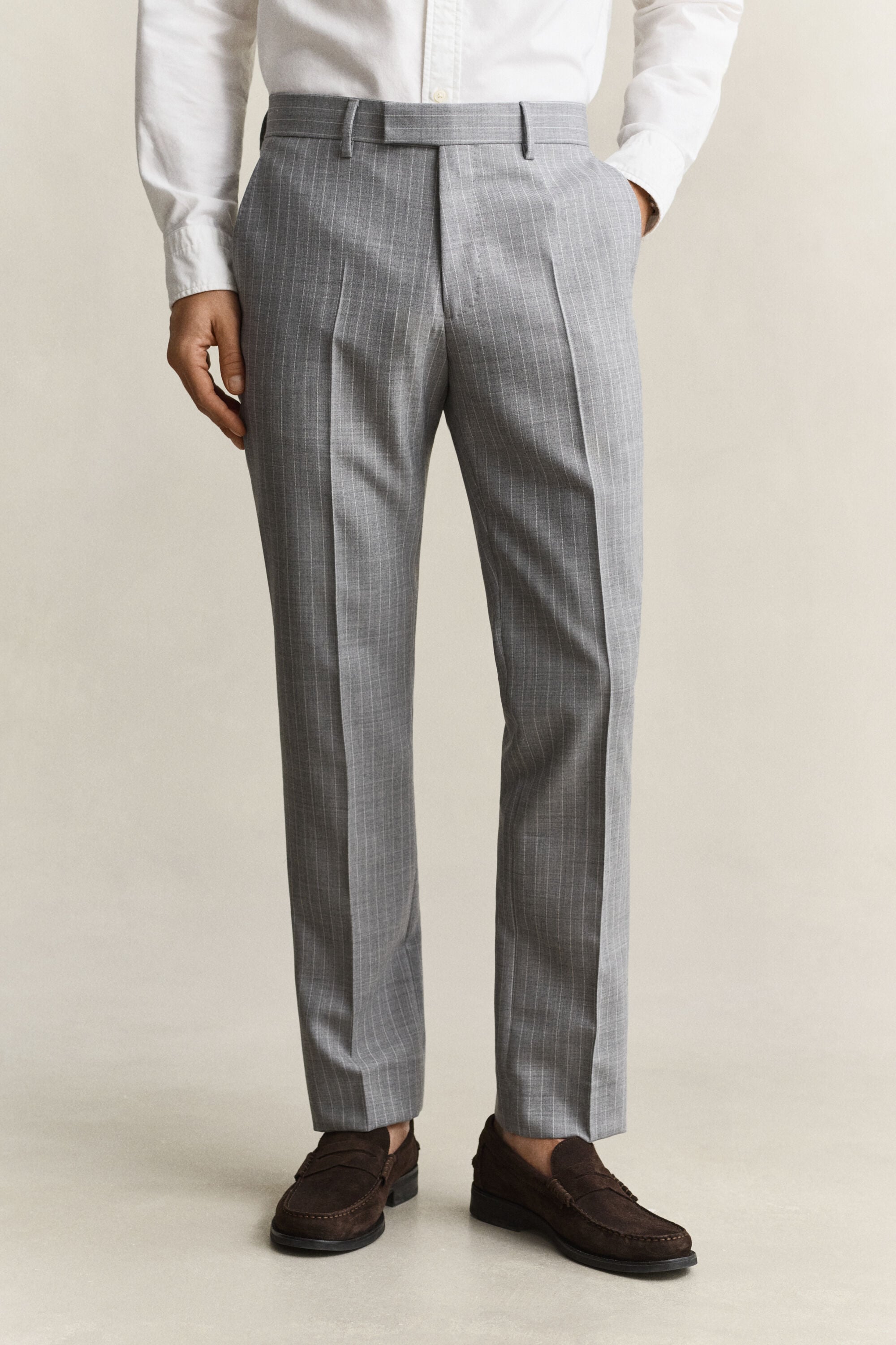 Pantalones de traje de raya diplomática