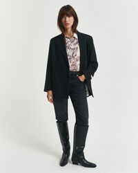 Camisa Regular Fit en gasa de algodón con estampado de árboles