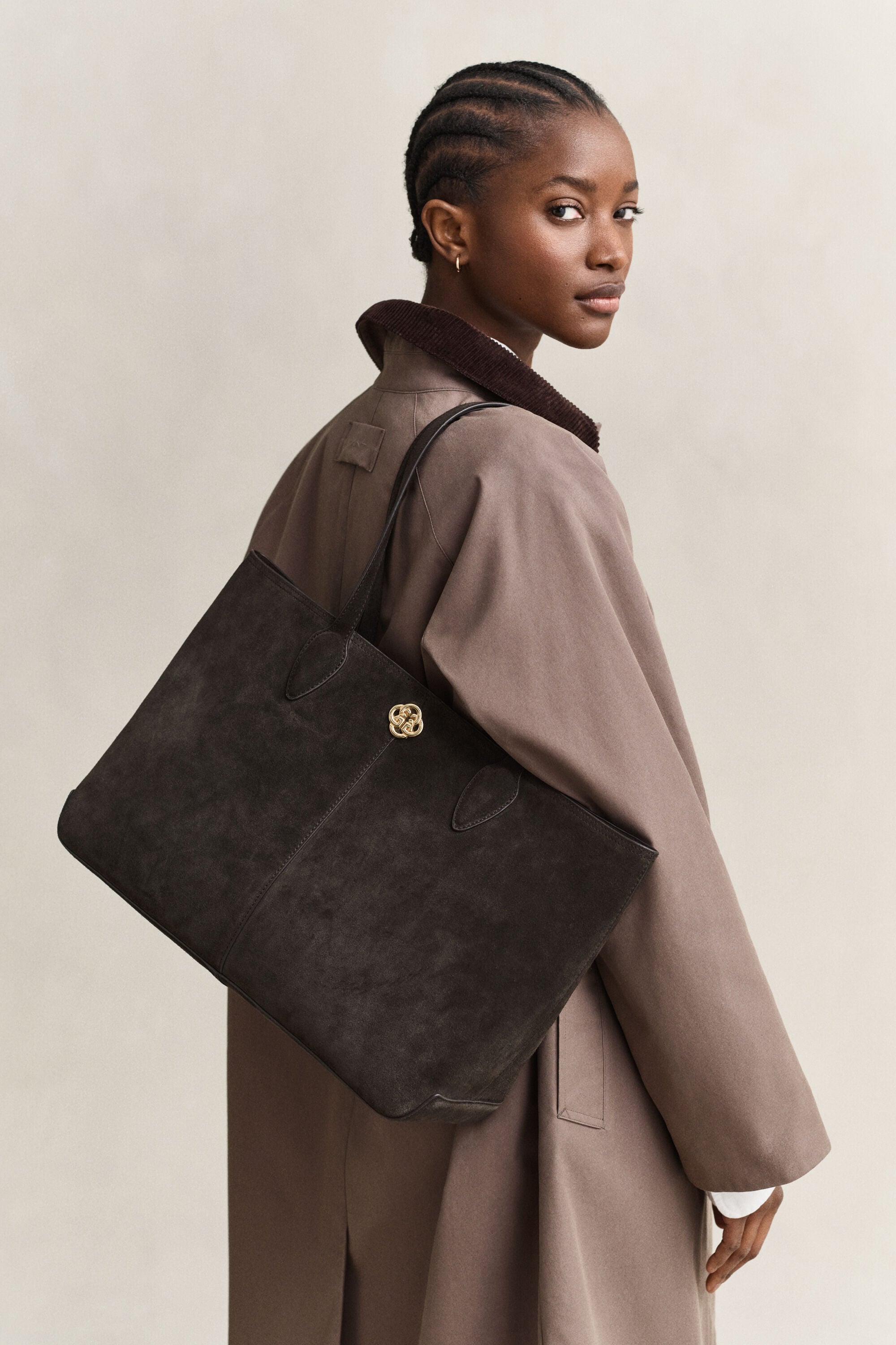 Bolso tote de ante