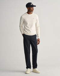 Jersey de cuello redondo en lana de oveja muy fina