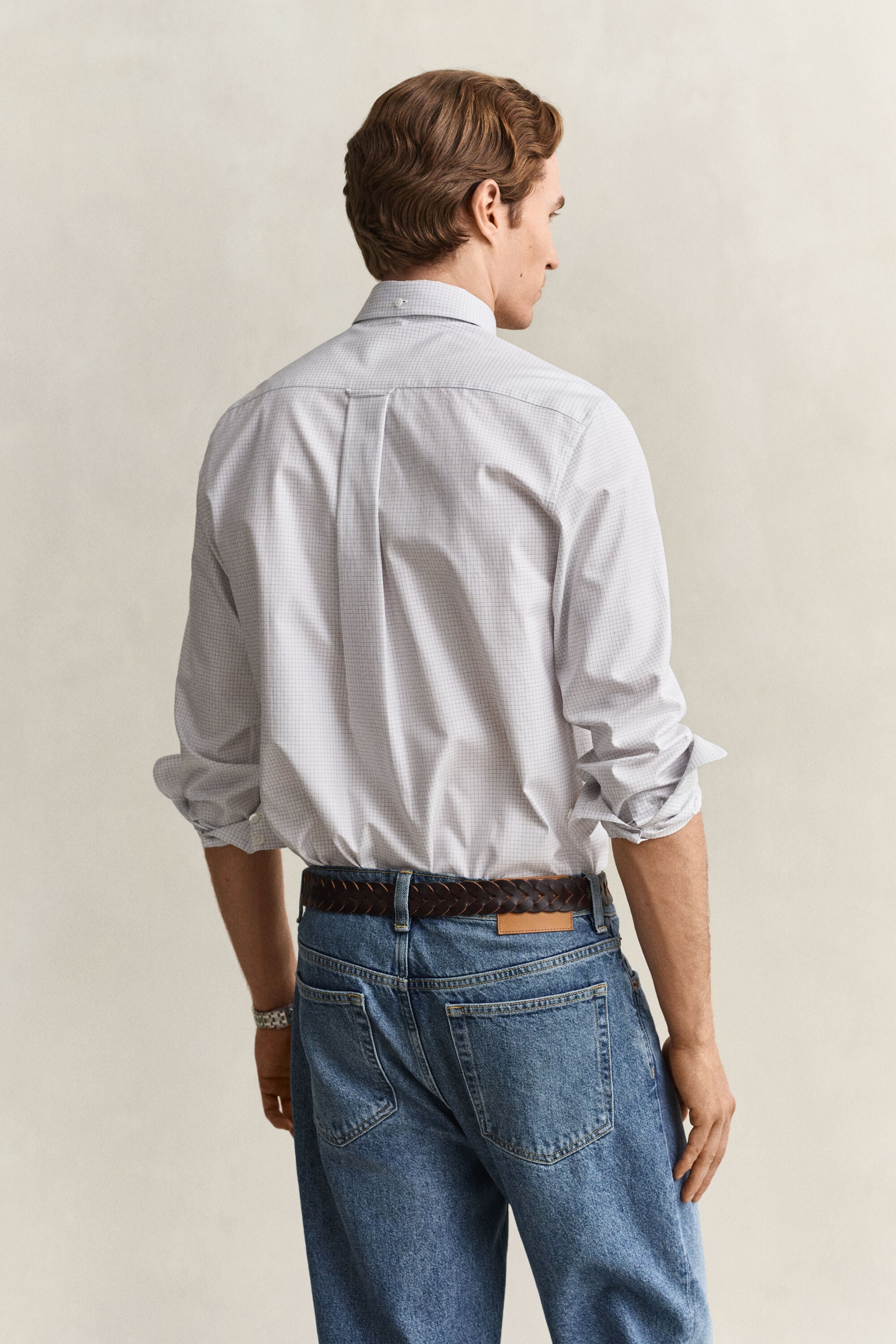 Camisa de vestir de sarga a cuadros