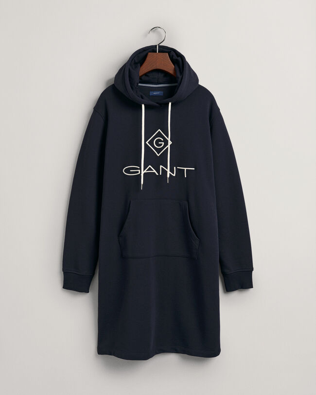 Vestido tipo sudadera con capucha Logo