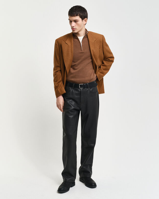 Vaqueros de piel con diseño de cinco bolsillos