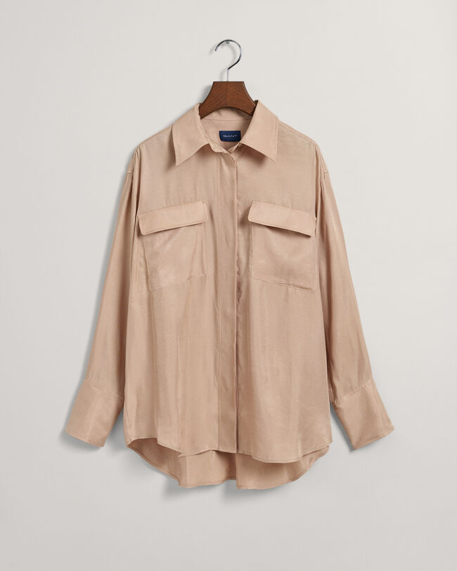 Camisa Relaxed Fit con bolsillo con solapa