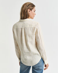 Camisa Regular Fit de lino a rayas