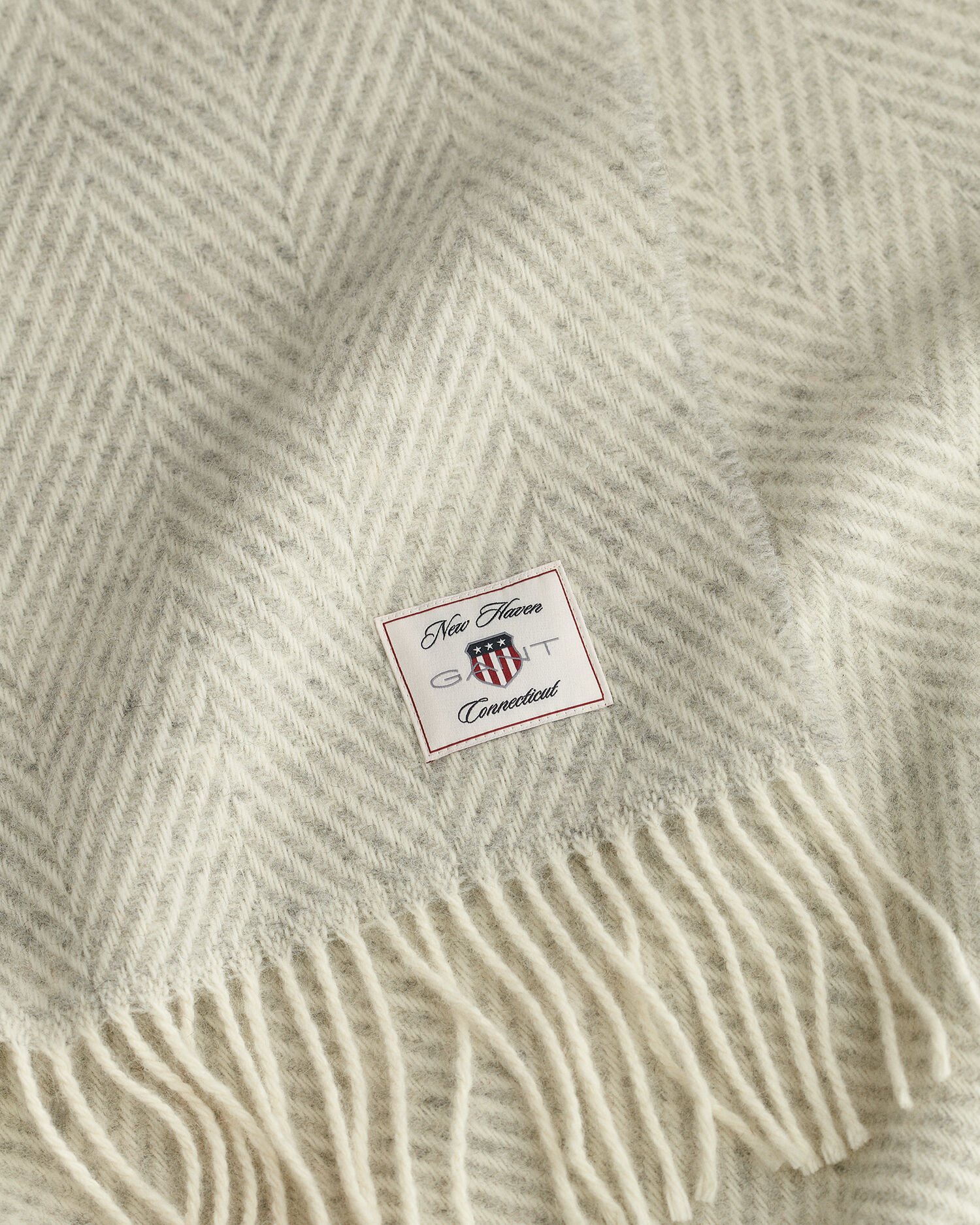 Colcha de lana con diseño de espiga