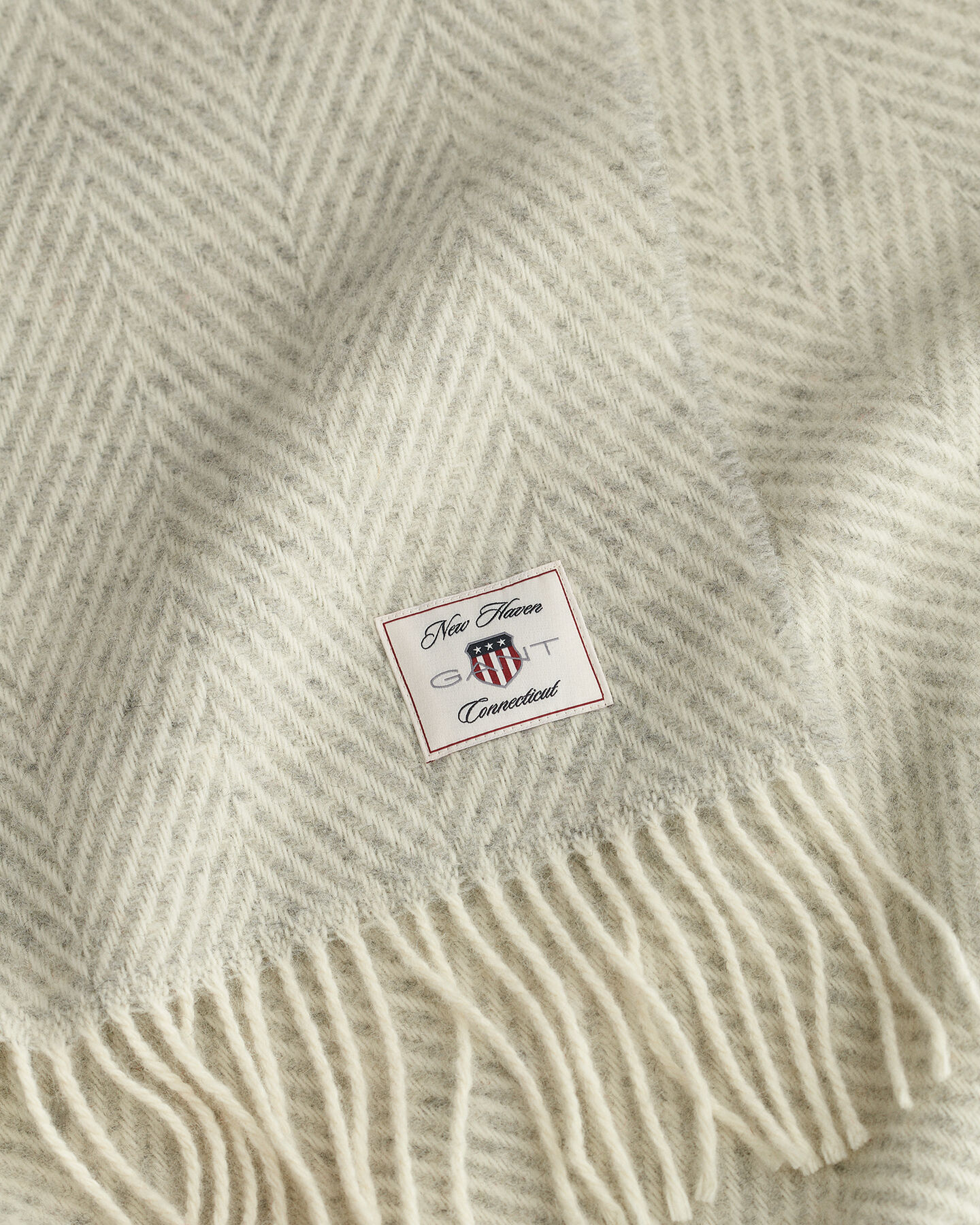 Colcha de lana con diseño de espiga