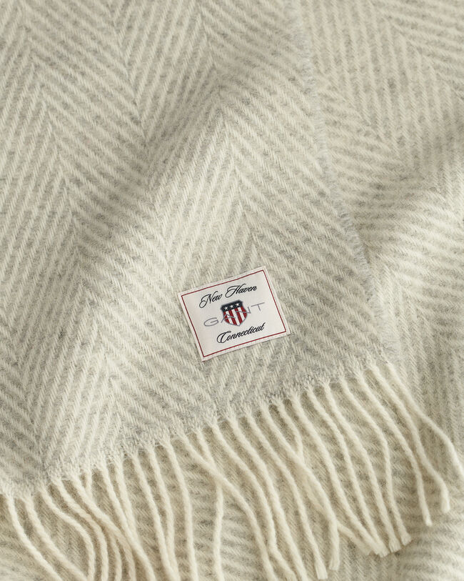 Colcha de lana con diseño de espiga