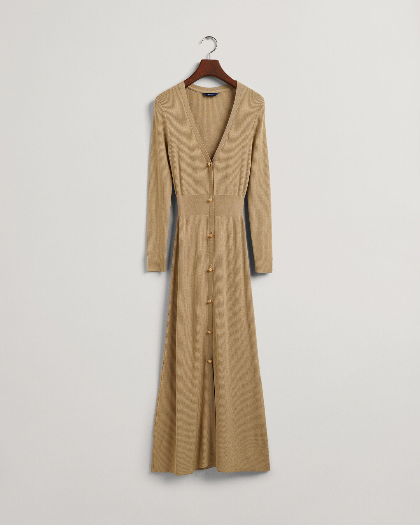 Vestido tipo cárdigan acanalado