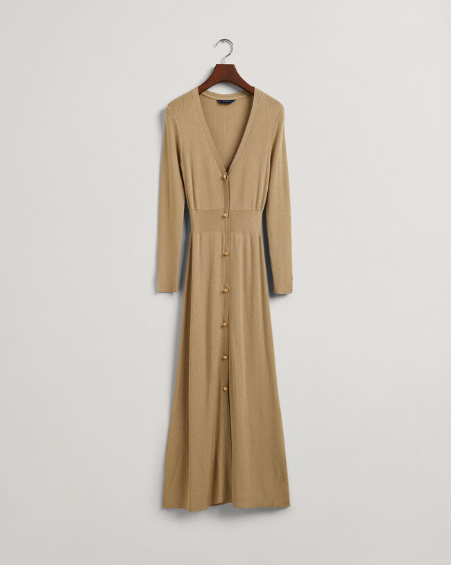 Vestido tipo cárdigan acanalado