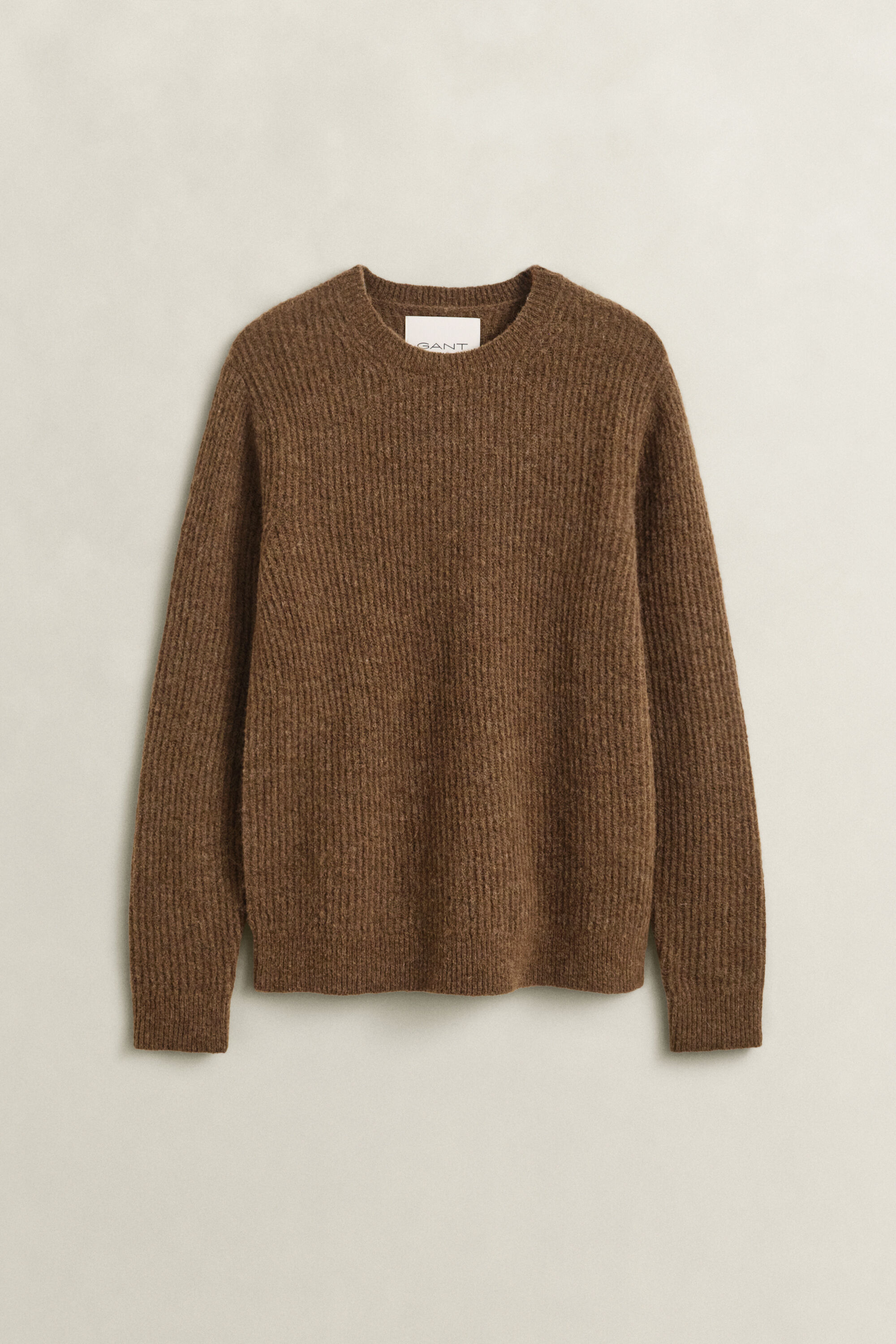 Jersey de cuello redondo en mezcla de lana de alpaca