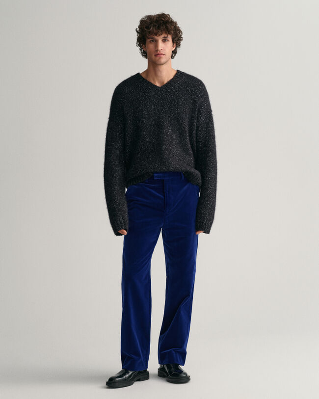 Pantalones de traje en terciopelo