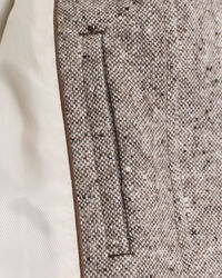 Chaqueta de lana con cuello en contraste