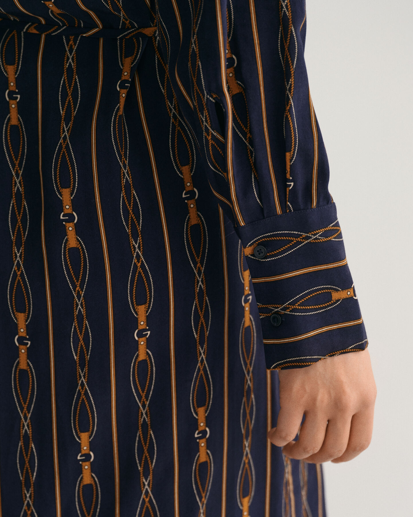 Vestido cruzado de rayas Regular Fit Rope