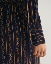 Vestido cruzado de rayas Regular Fit Rope