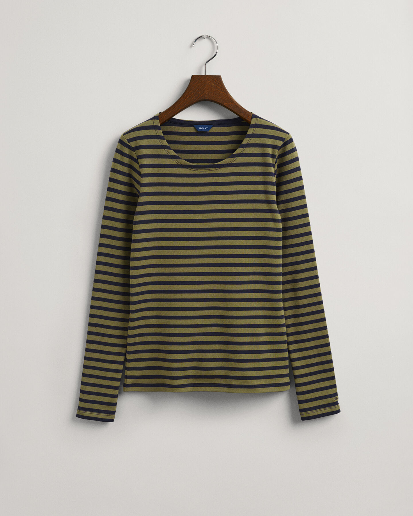 Camiseta acanalada de manga larga y rayas