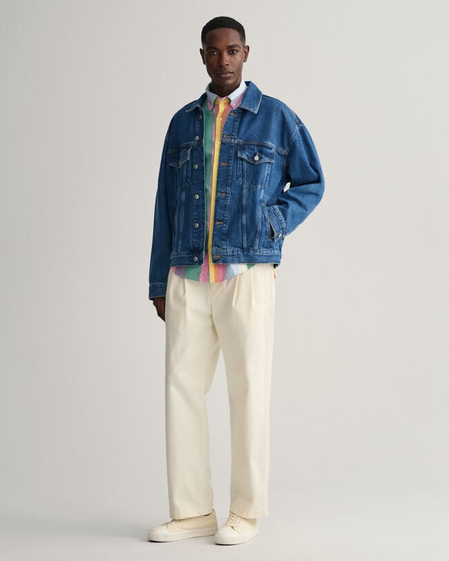 Camisa Oxford Regular Fit con rayas multicolor