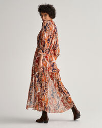 Maxivestido Flounce Paisley
