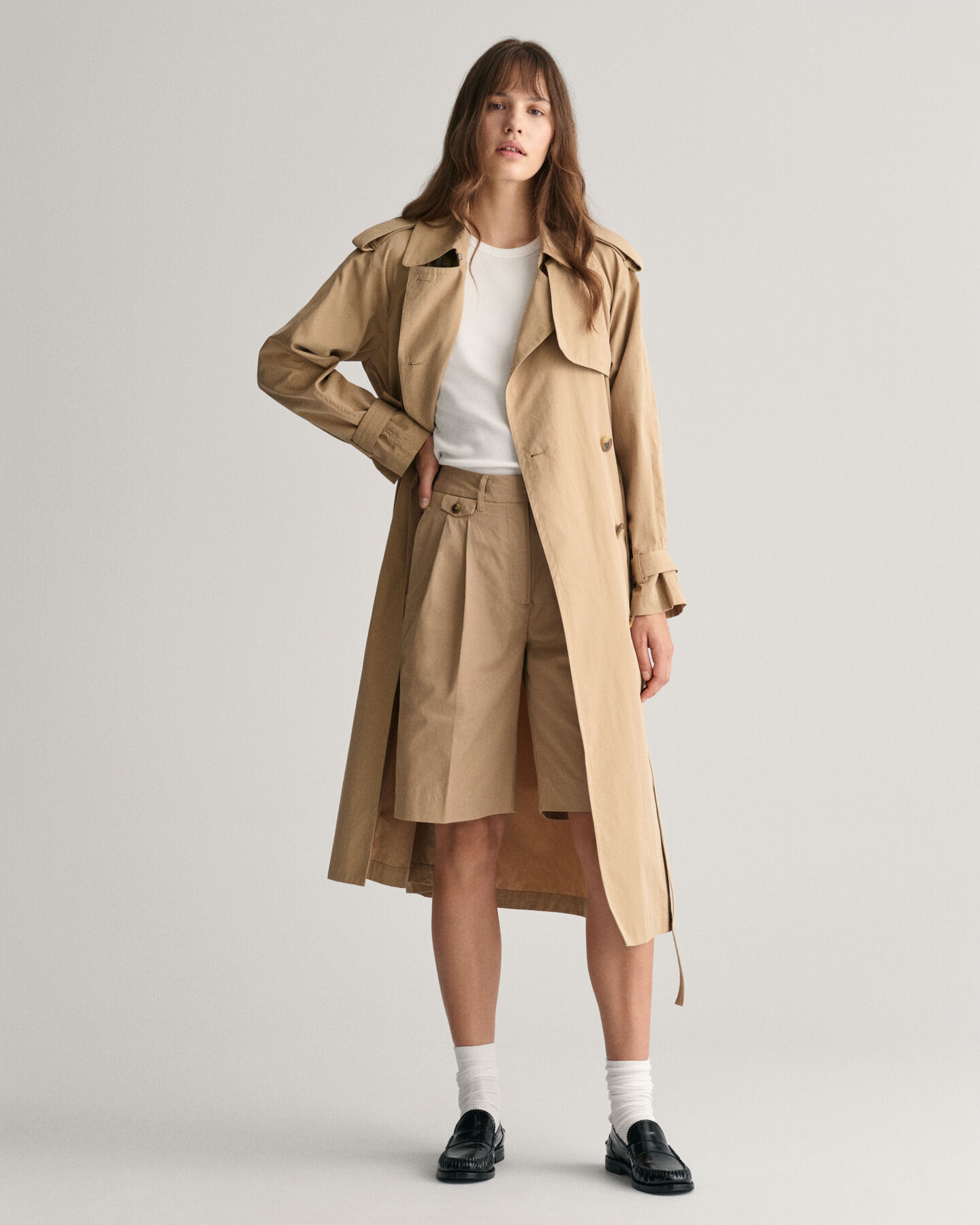 Pantalones chinos cortos de pinzas Relaxed Fit