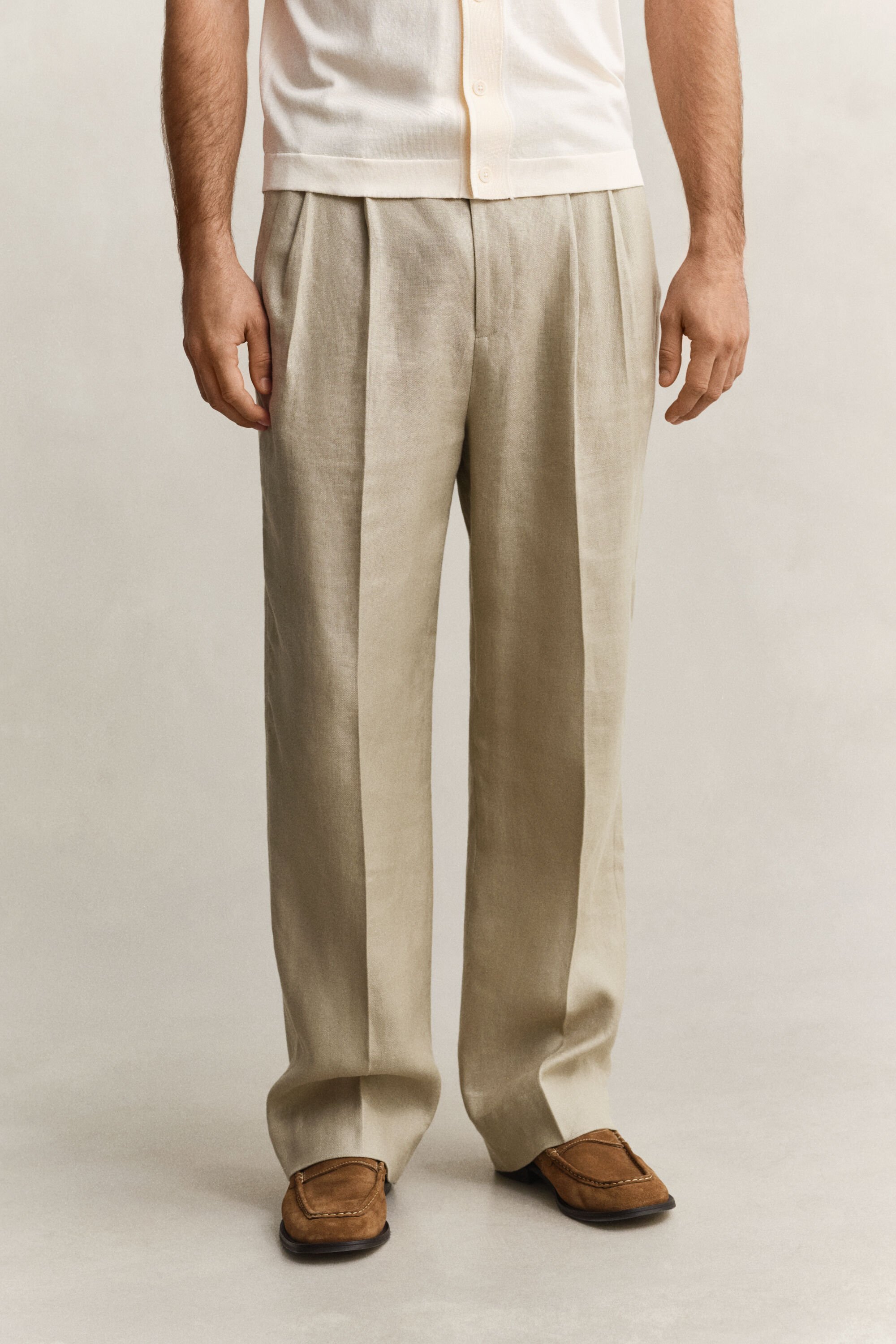 Pantalones de traje de lino
