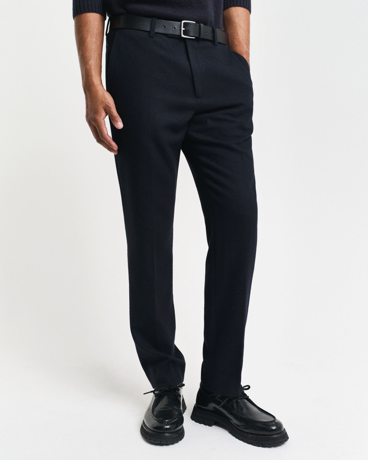 Pantalones de traje Slim Fit con diseño de espiga