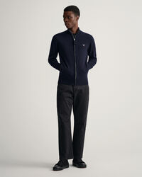 Cárdigan de lana de oveja muy fina con cremallera