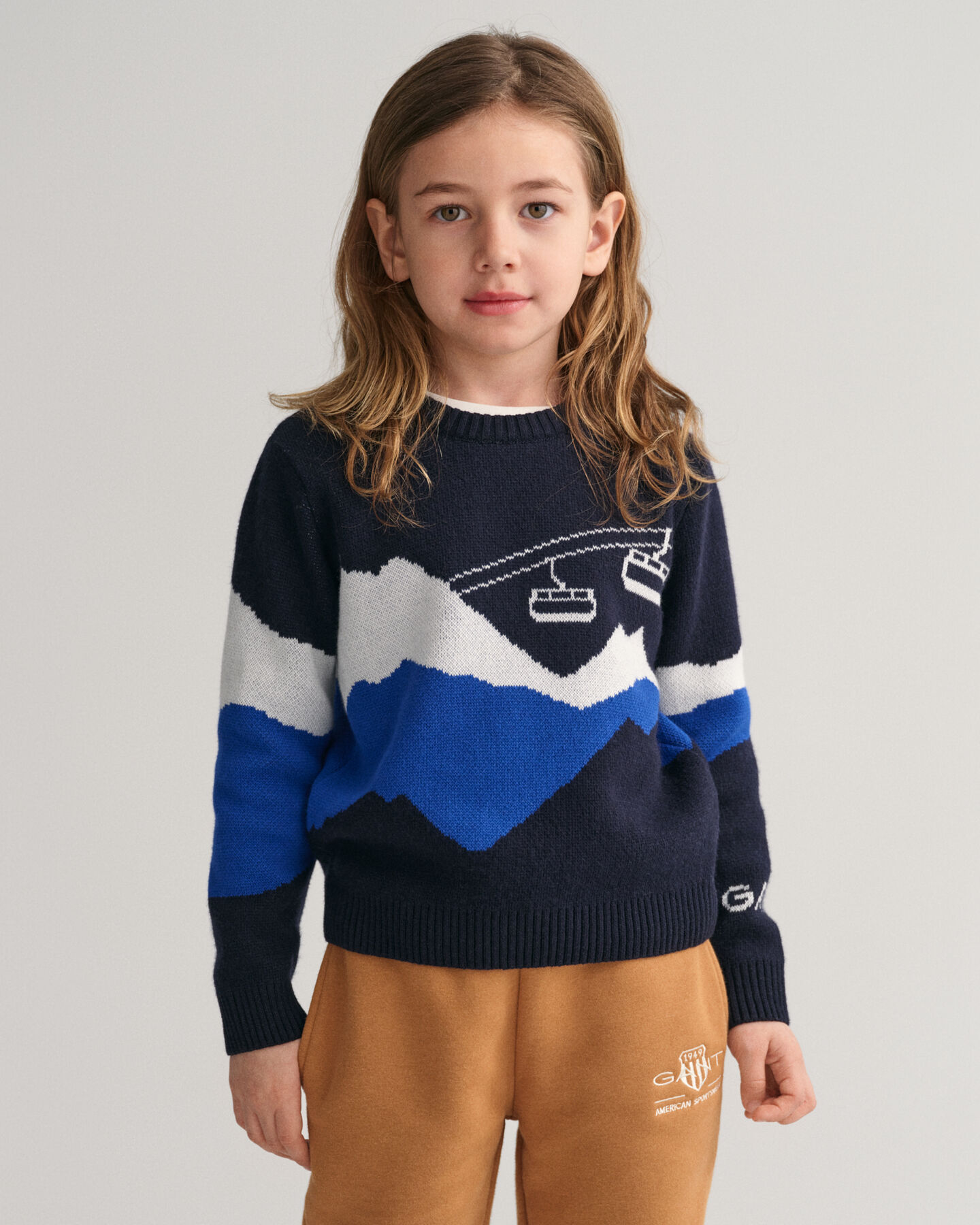 Jersey de cuello redondo en jacquard Alpine Kids