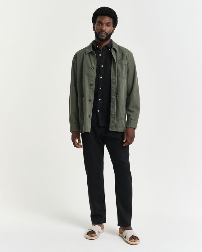 Pantalones Relaxed Fit de lino con cord&oacute;n ajustable