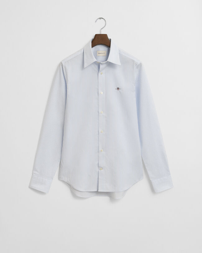 Camisa Slim Fit de popelina elástica a rayas