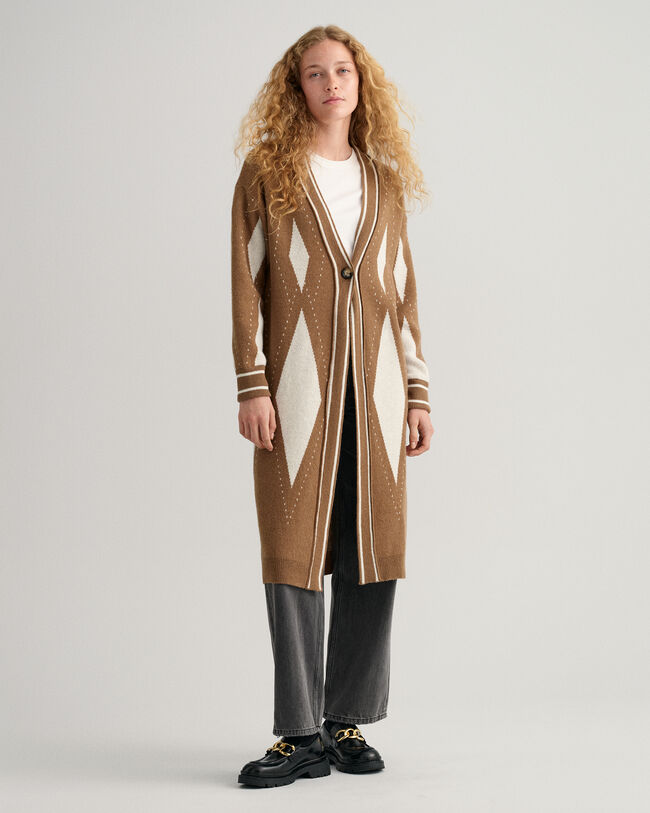 C&aacute;rdigan largo Argyle