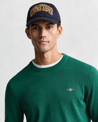 Jersey clásico de algodón con cuello redondo