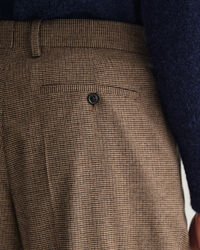 Pantalones de traje con estampado de pata de gallo