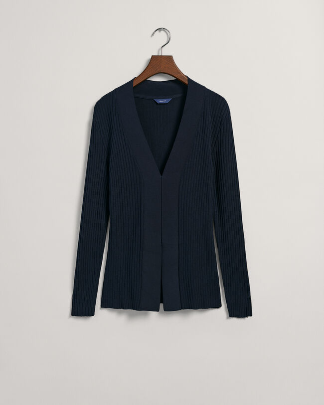 Blusa de manga larga, cuello de pico y canal&eacute;