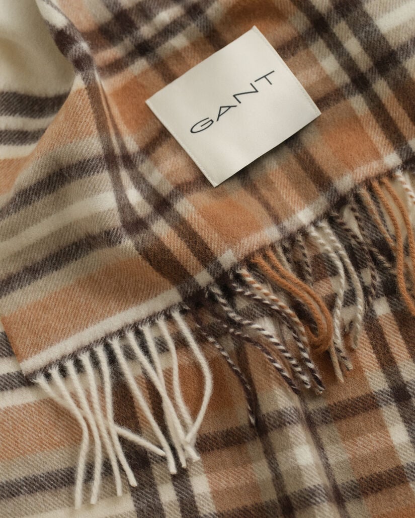 Bufanda de lana a cuadros de tela escocesa