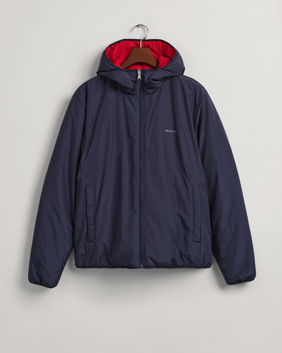 Chaqueta reversible con capucha