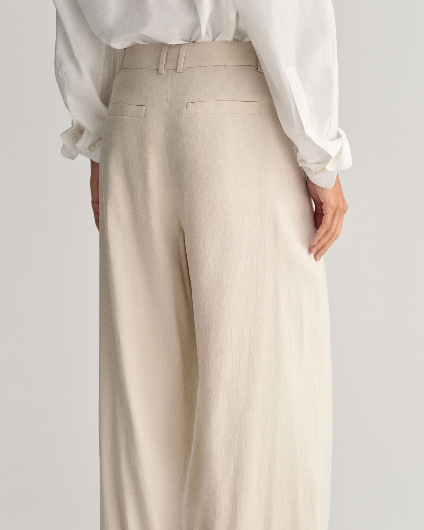 Pantalones de vestir Regular Fit en lino elástico