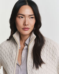 Cárdigan de punto de ochos con cremallera